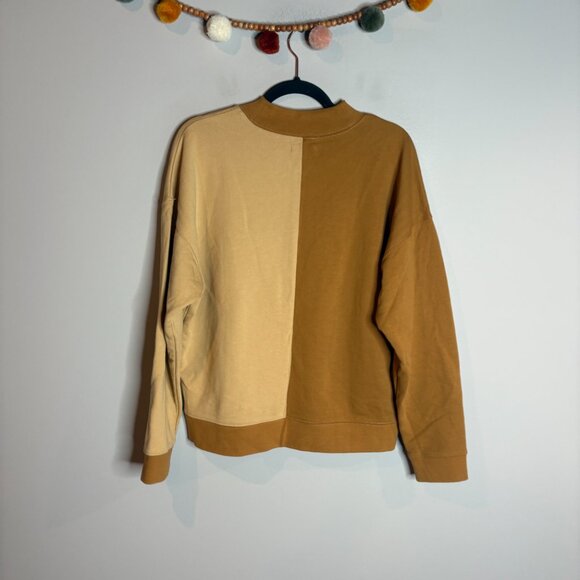 Madewell Cotton Studio Mockneck Sweatshirt in Colorblock - Picture 6 of 6